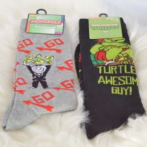 Monopoly/Teeanage Mutant Ninja Turtle Sock Bundle